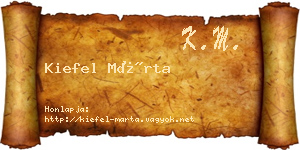 Kiefel Márta névjegykártya