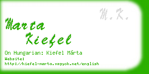 marta kiefel business card
